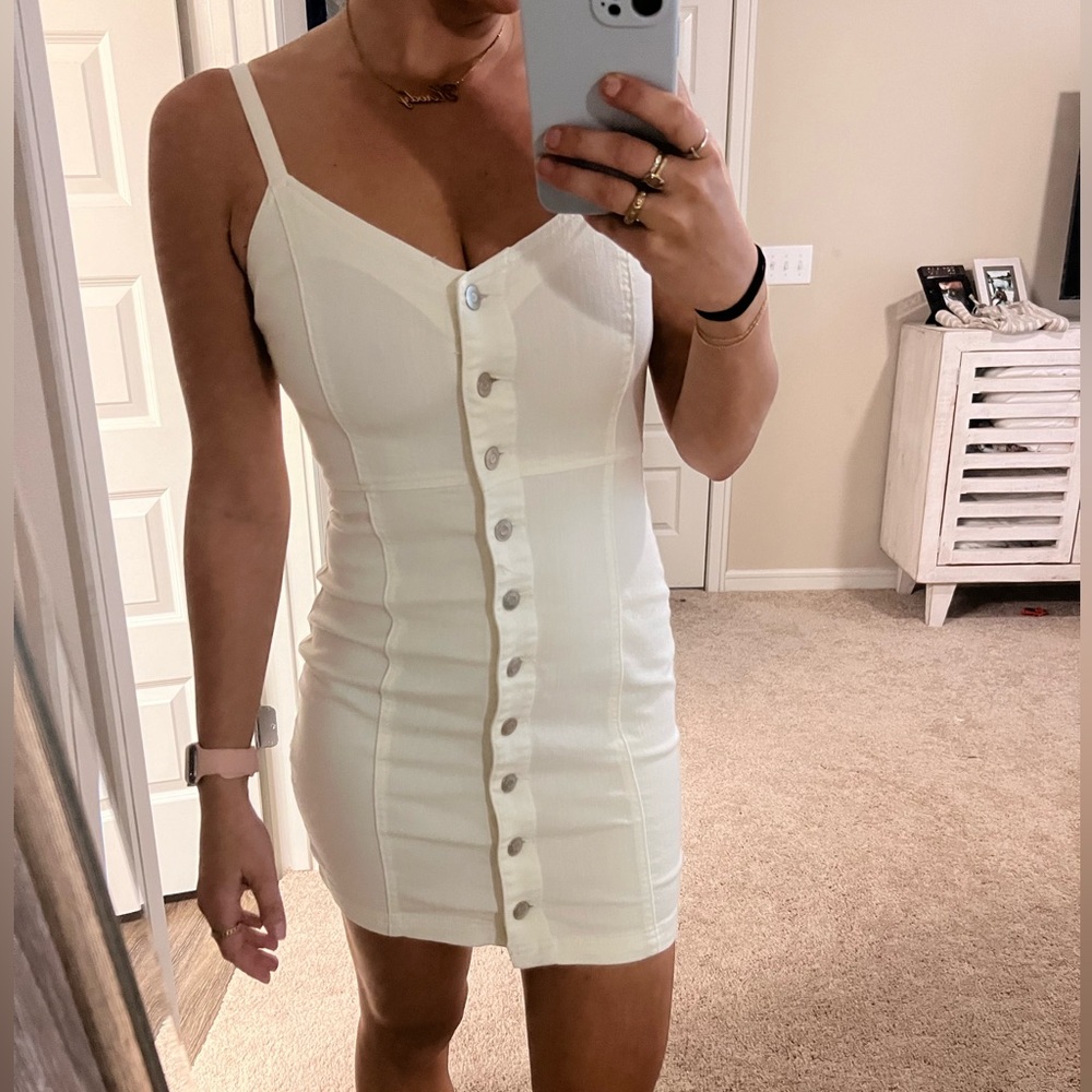 Forever 21 White Denim Dress